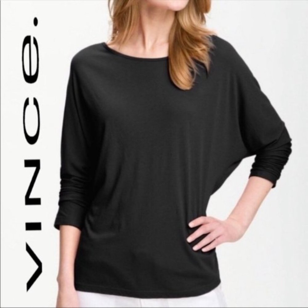 Vince black dolman sleeve knit top sz medium